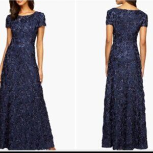Alex Evenings Embellished Lace A-Lined Evening Gown